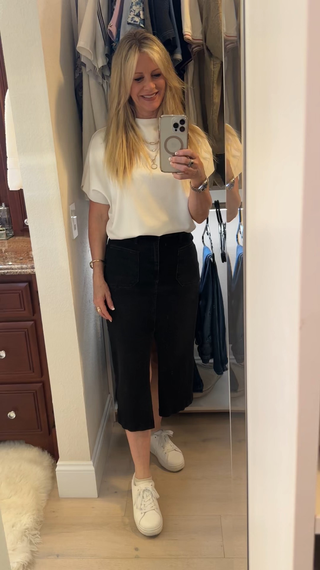 OOTD - A simple and comfortable black and white spring outfit.  Wearing one of my recent fave tops from Anthropologie.  Wearing an XS. 

Red Carpet of Life,  over 50 

#LTKStyleTip #LTKFindsUnder100 #LTKWorkwear