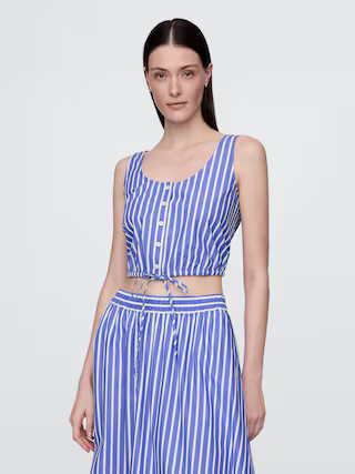 Cinched-Hem Cropped Top | Gap (US)