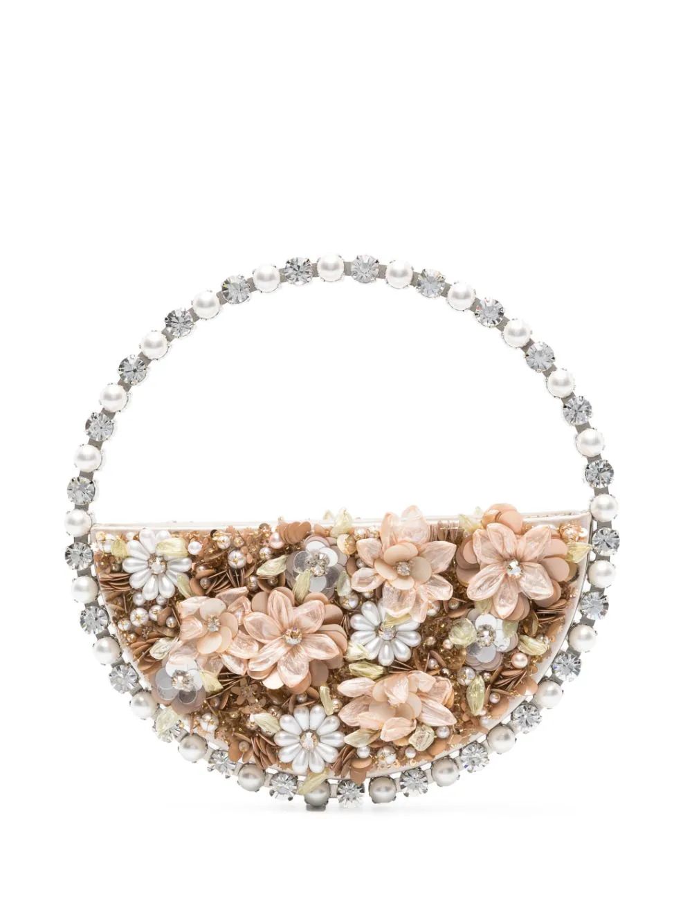 Eternity floral-appliqué clutch bag | Farfetch Global