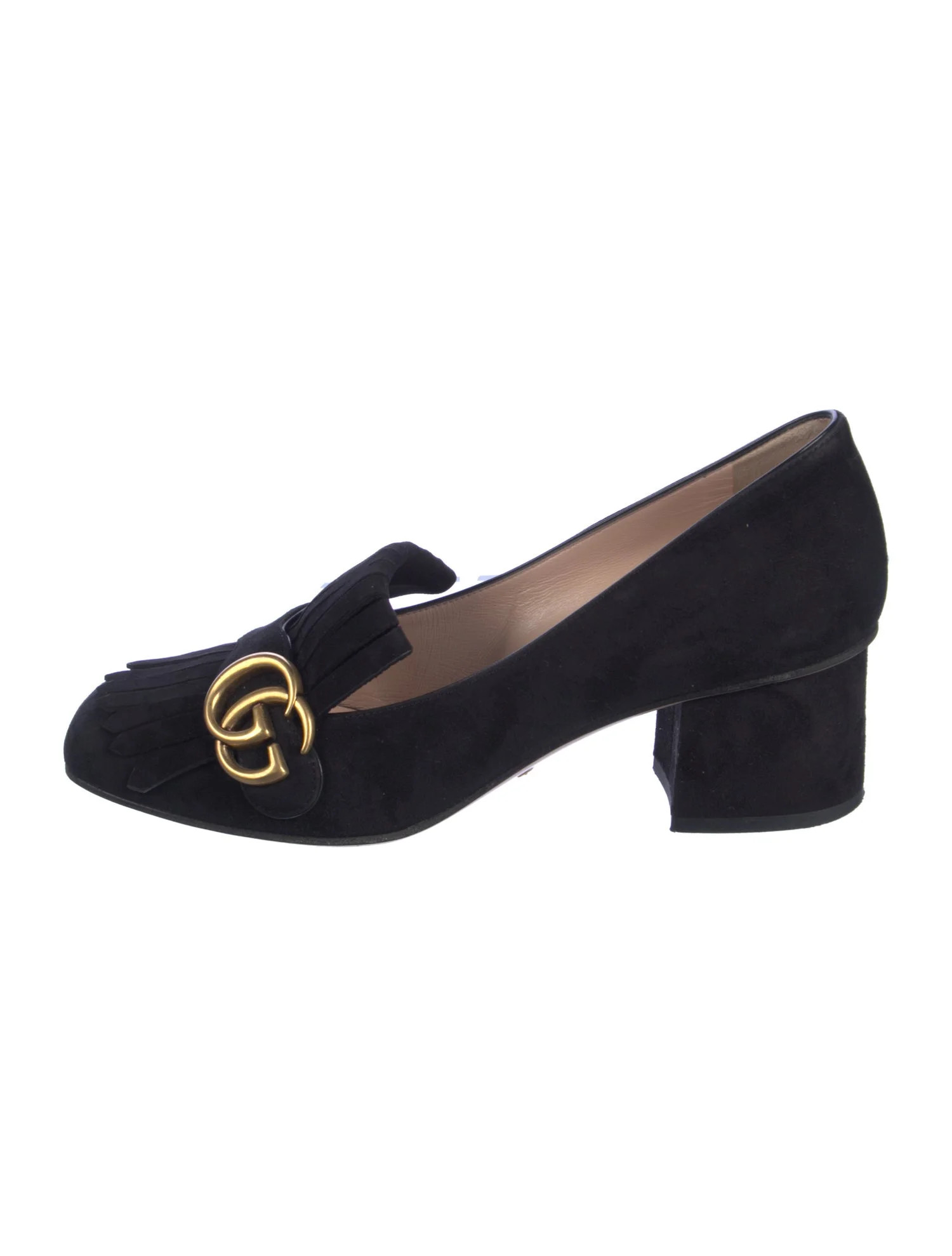 Double G Logo Suede Pumps | The RealReal