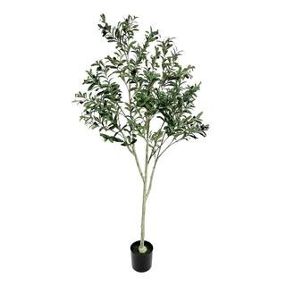 Tigue 5 ft. Green Artificial Olive Tree | The Home Depot