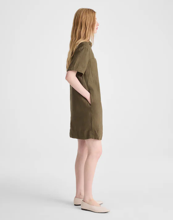 Relaxed Mini Shirtdress in 100% Linen | Madewell