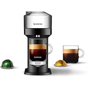 Nespresso Vertuo Next Deluxe Coffee and Espresso Machine NEW by De'Longhi, Pure Chrome, Single Serve | Amazon (US)
