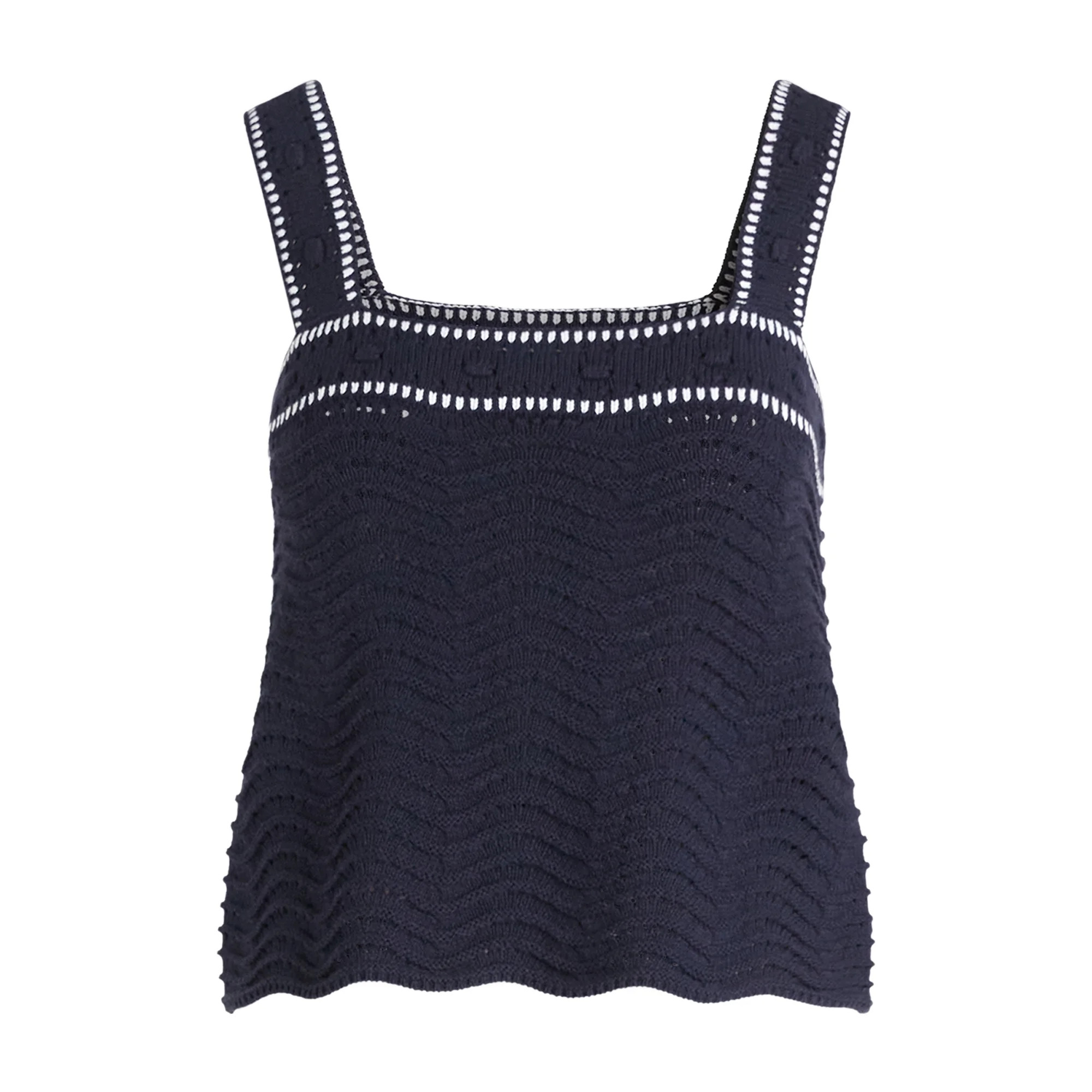 Free Assembly Women’s Textured Tank Top Sweater, Lightweight, Sizes XS-XXL | Walmart (US)
