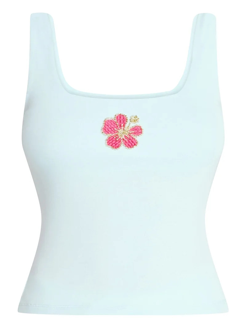 No Boundaries Embellished Tank Top, Women's XXS-XXL | Walmart (US)