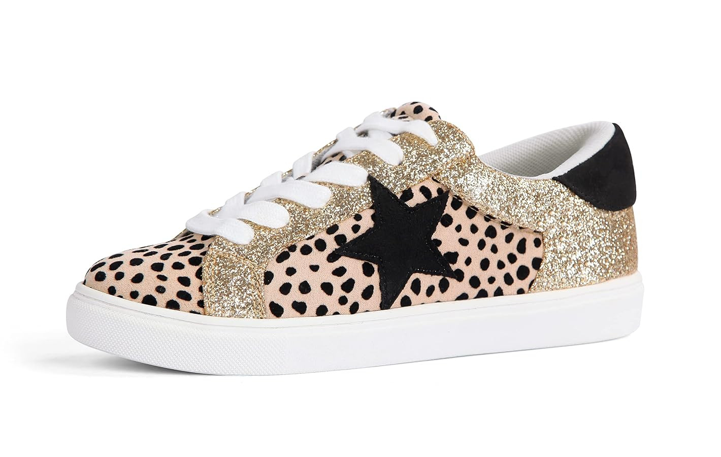 PARTY Women's Fashion Star Sneaker Lace Up Low Top Comfortable Cushioned Walking Shoes | Amazon (US)