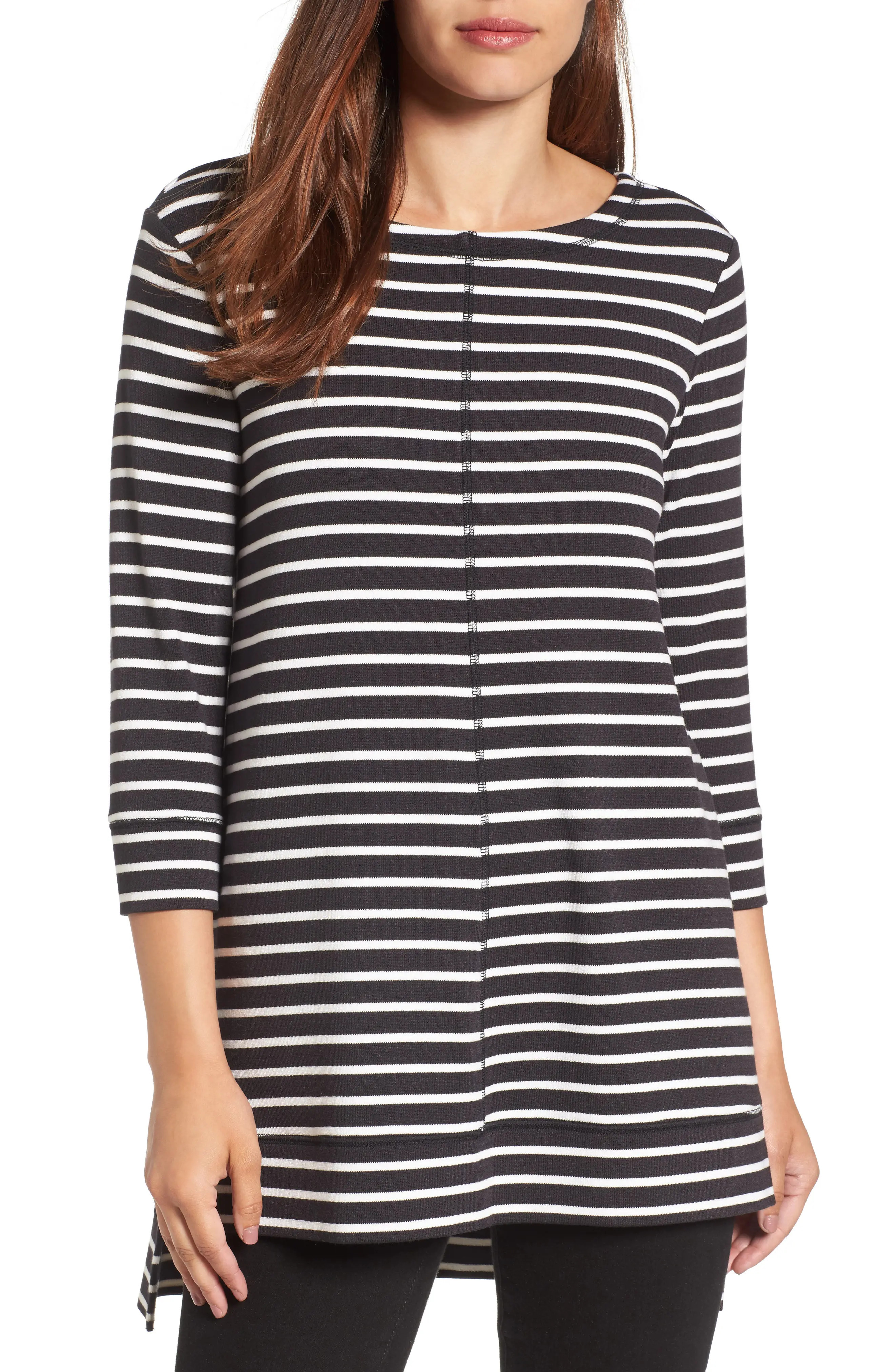Three Quarter Sleeve Side Slit Tunic | Nordstrom