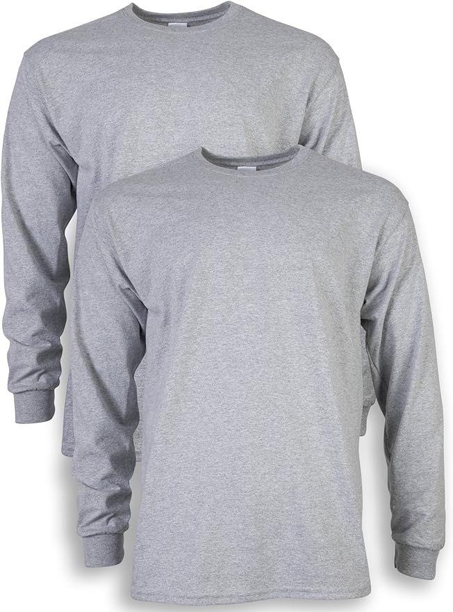 Gildan Ultra Cotton Long Sleeve T-Shirt, Style G2400, Multipack | Amazon (US)