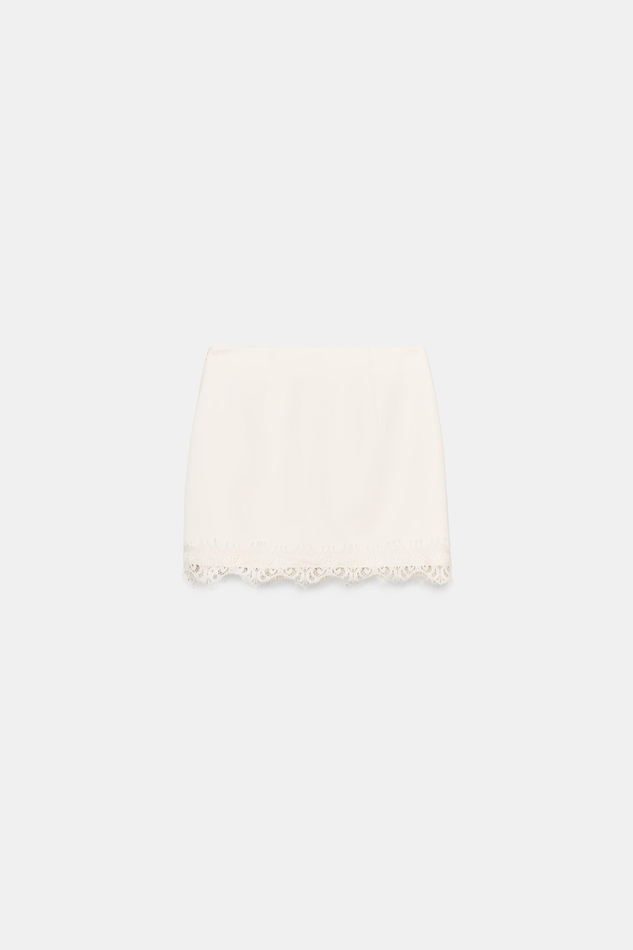 LACE HEM SKORT | Zara US