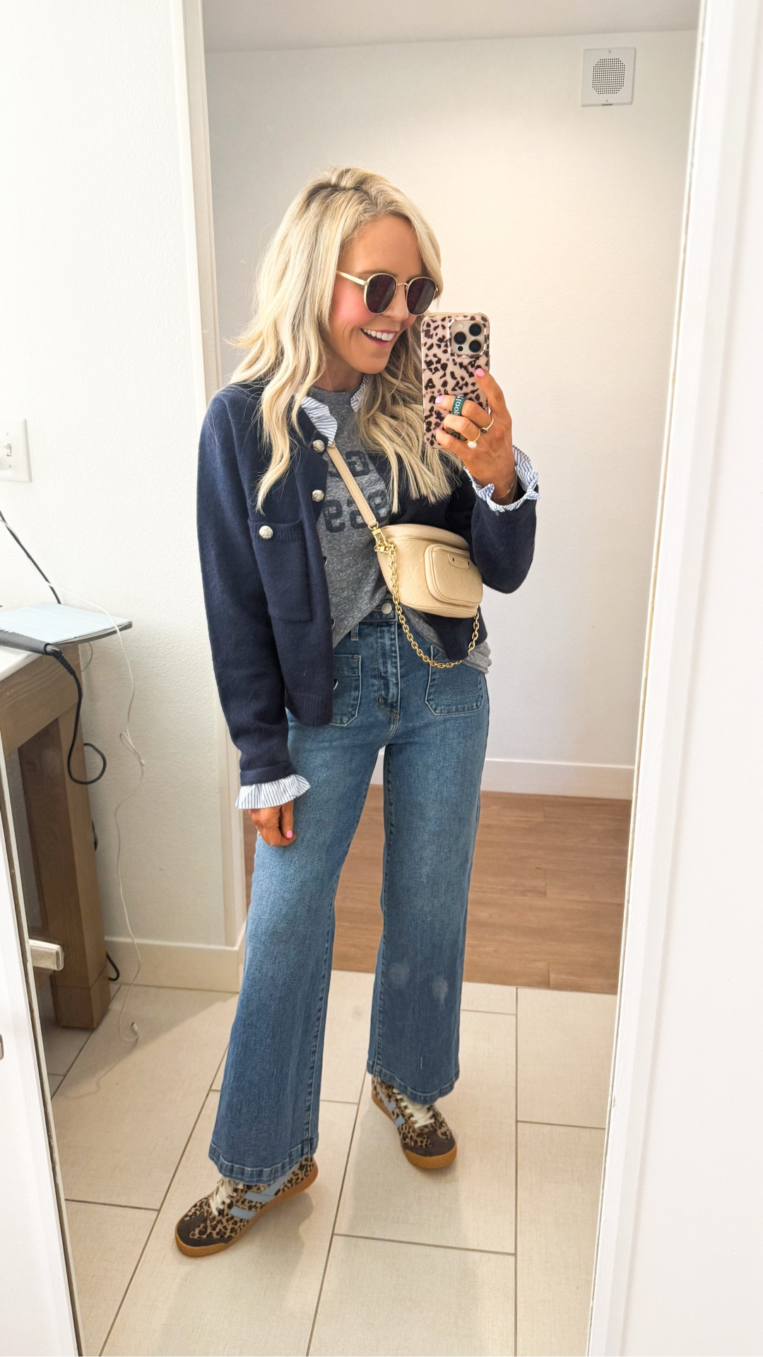 casual cuteness OOTD • XS in cardigan and size 24 in denim | 

#LTKOver40 #LTKootd