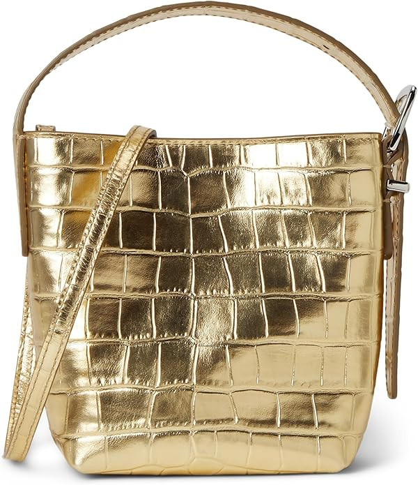 Madewell Essentials Micro Bucket Croc, Gold Metallic | Amazon (US)