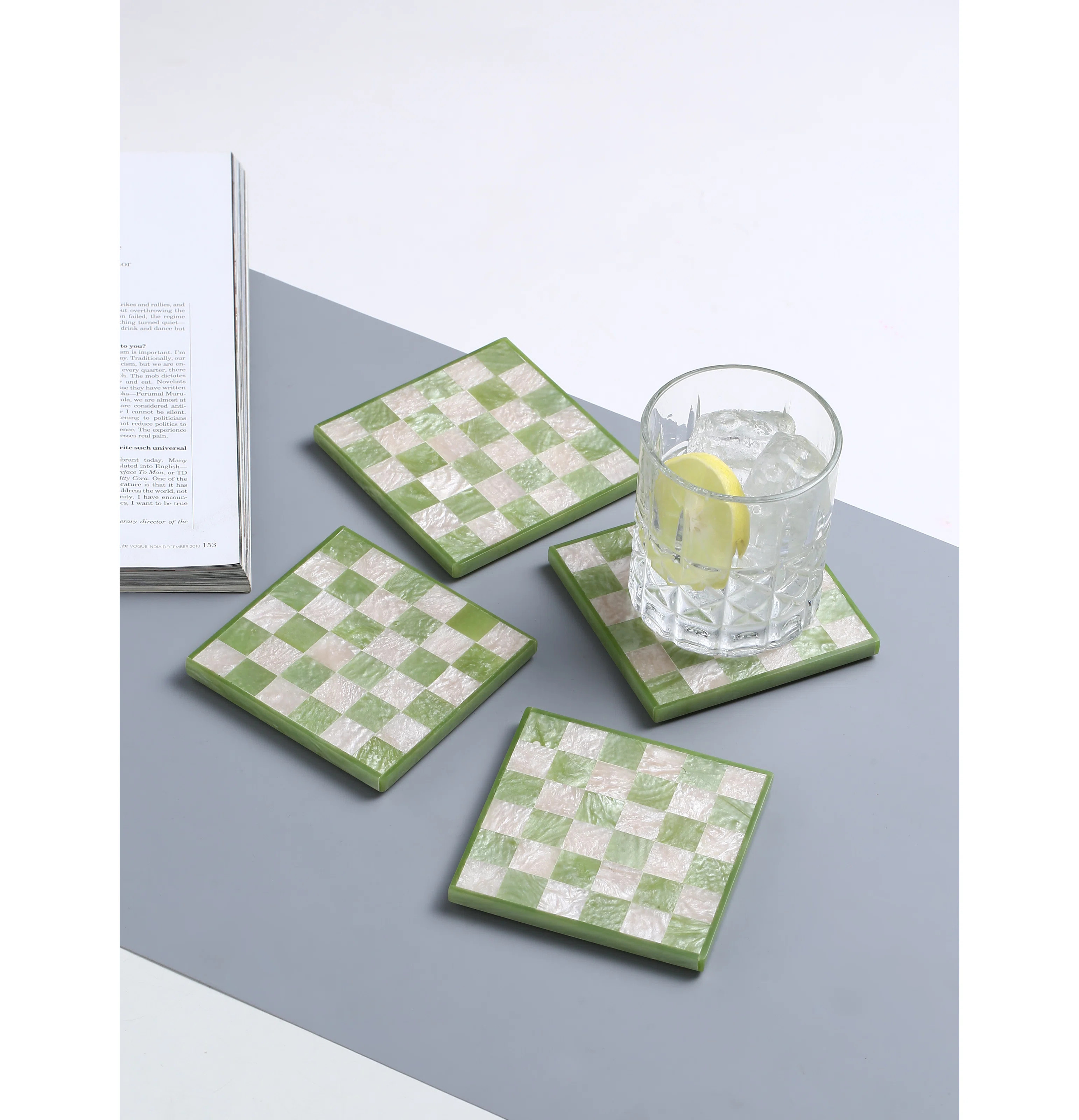 Latitude Run® Handmade Resin Coaster's Set Of 4 "& Reviews" | Wayfair | Wayfair North America