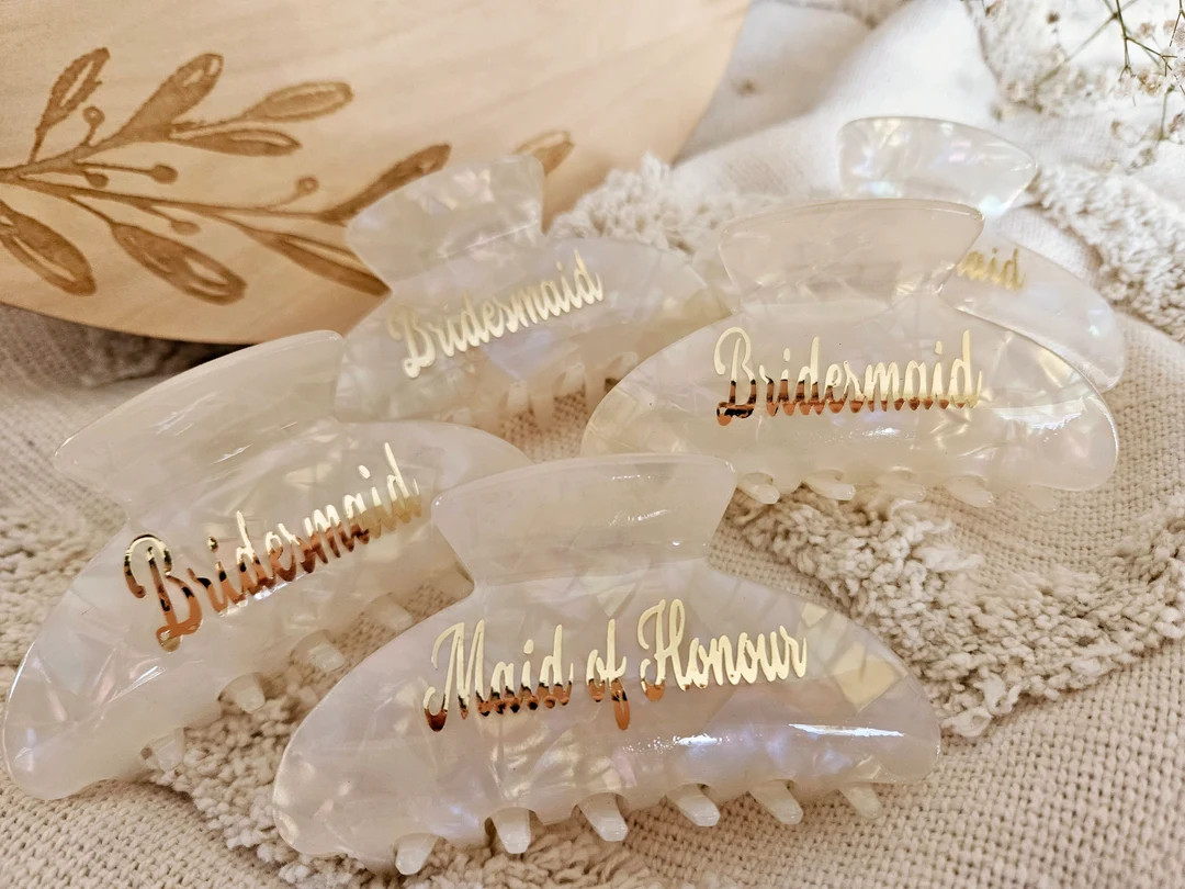 Pearl Claw Hair Clip for Bride/Bridesmaid or gift | Custom | Etsy (US)