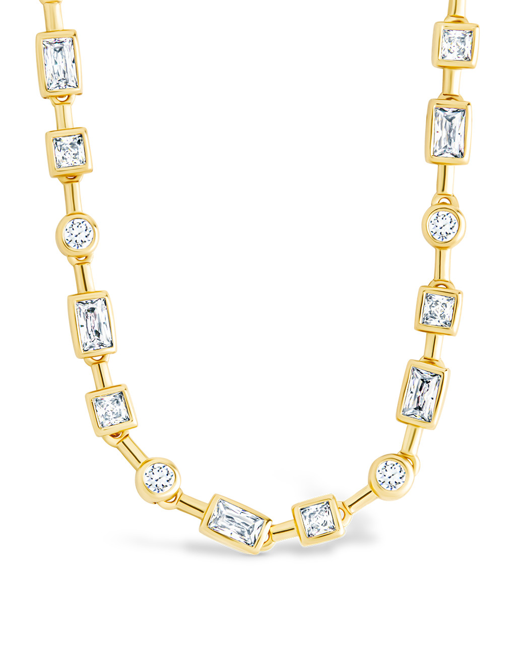 Camden Adjustable CZ Staggered Tennis Necklace | Sterling Forever