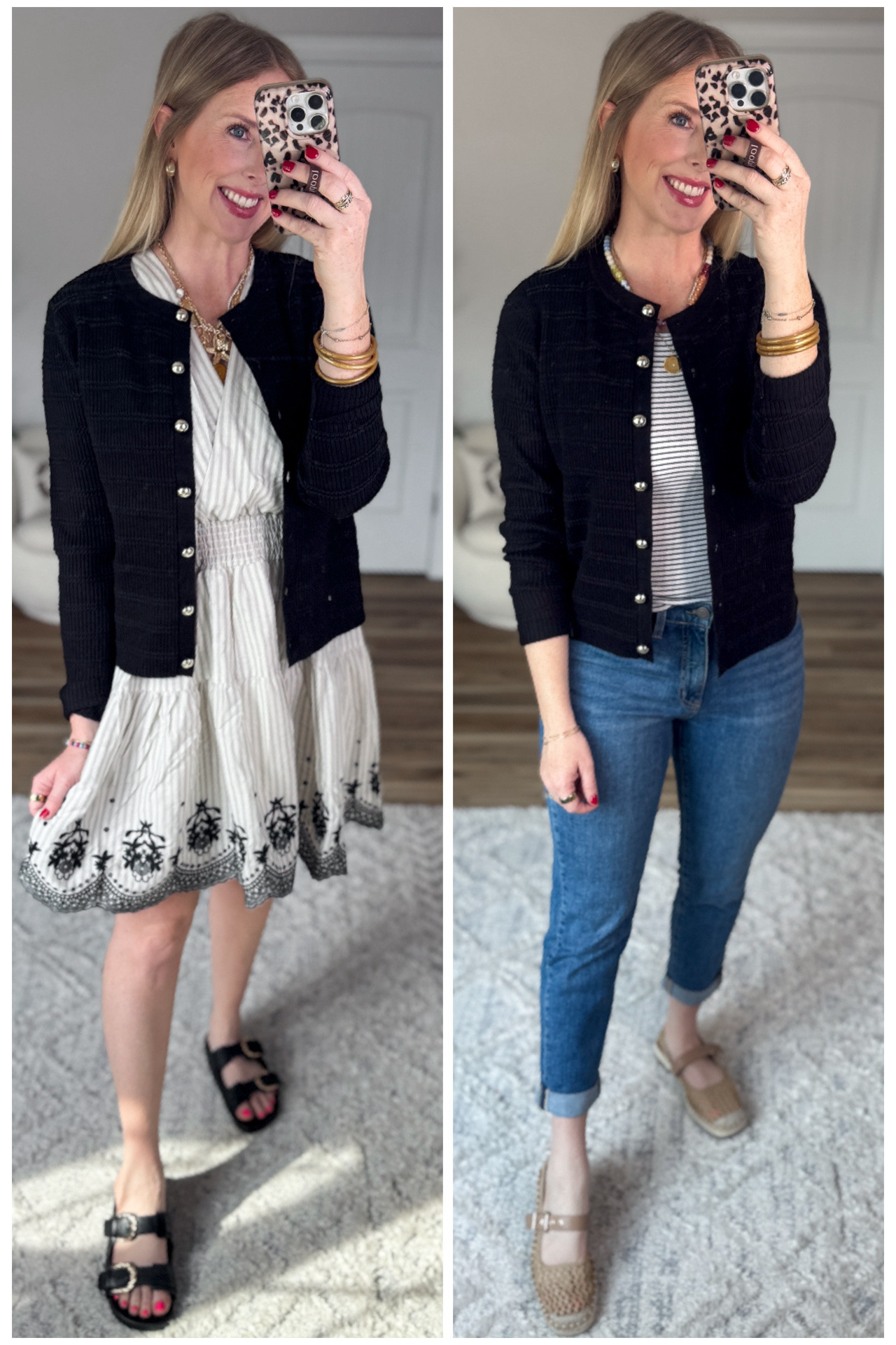 2 ways to wear this black cardigan! 

#LTKWorkwear #LTKootd #LTKmomlife