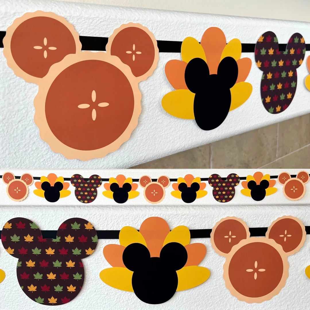 Disney Thanksgiving Banner Mickey Fall Decoration Disney Banner L Thanksgiving Decoration Disney ... | Etsy (US)