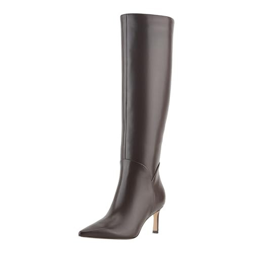 Marc Fisher LTD Women's Sabrina Knee High Boot, Dark Brown Leather 201, 11 | Amazon (US)