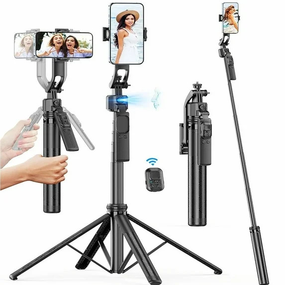 Auto Face Tracking Tripod 360° Rotation, 71" Extendable Selfie Stick Phone Holder for iPhone Vid... | Walmart (US)