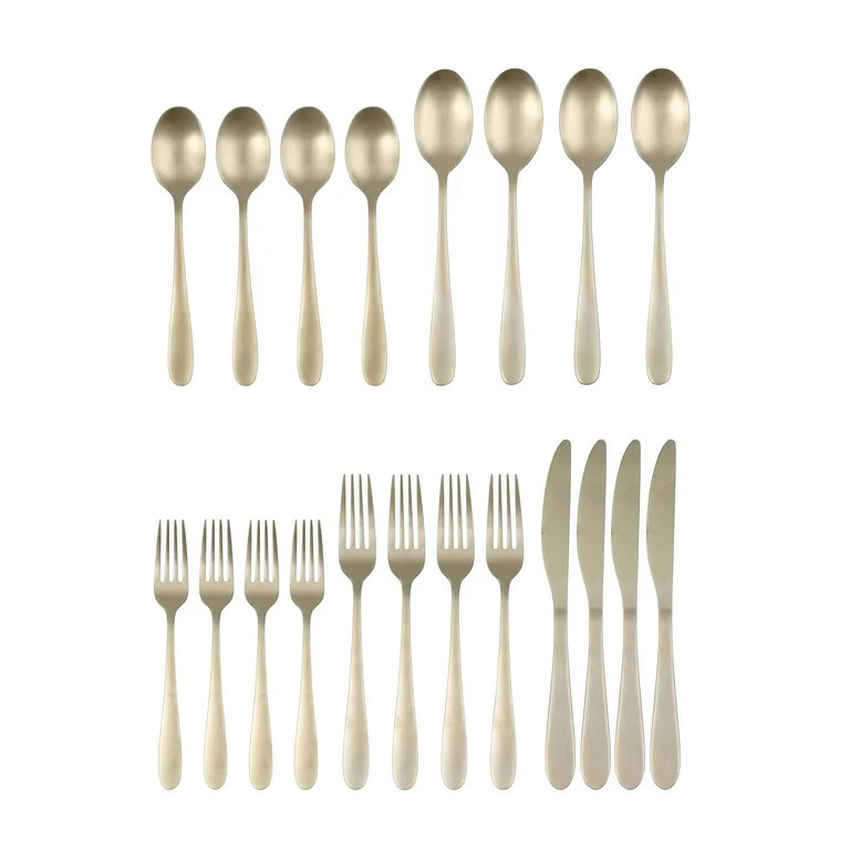 Cambridge Byram Champagne Satin 20-Piece Flatware Set(Service for 4) | Walmart (US)
