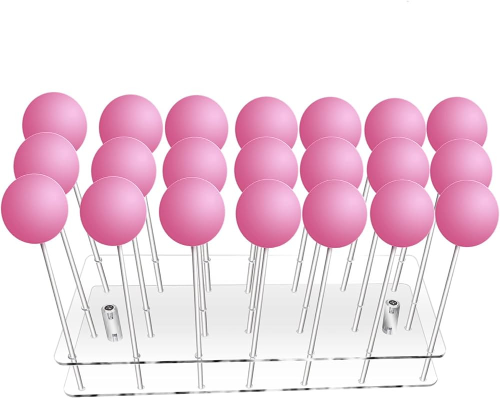 KETAWA Cake pop Stand,21 Hole Clear Acrylic Lollipop Holder, Lollipop Sticks Weddings Baby Shower... | Amazon (US)