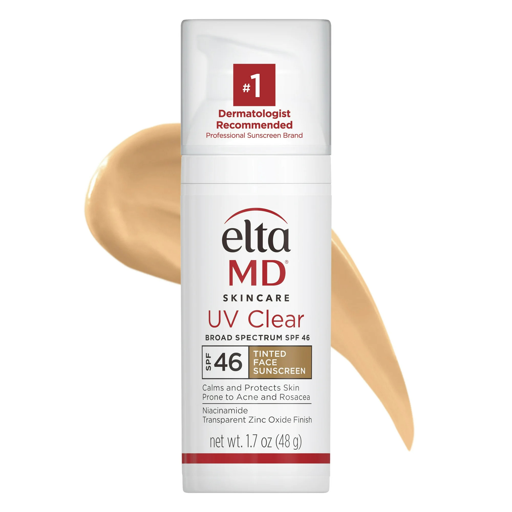 EltaMD UV Clear Tinted Sunscreen for Face - Deep Tinted SPF 46 with Zinc Oxide, Oil-Free, Dermato... | Walmart (US)