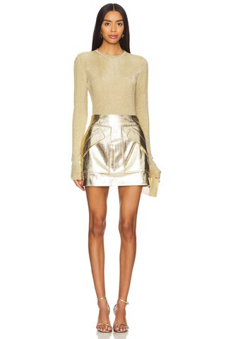 AKNVAS Lana Knit Top in Gold from Revolve.com | Revolve Clothing (Global)