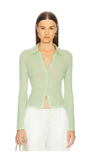 Ele Cashmere Shirt in Mint | Revolve Clothing (Global)