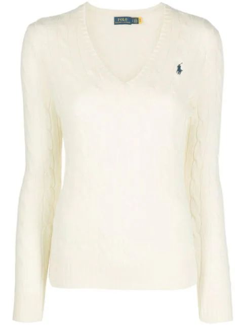 Polo Ralph Lauren Kimberly Polo Pony cable-knit Jumper - Farfetch | Farfetch Global