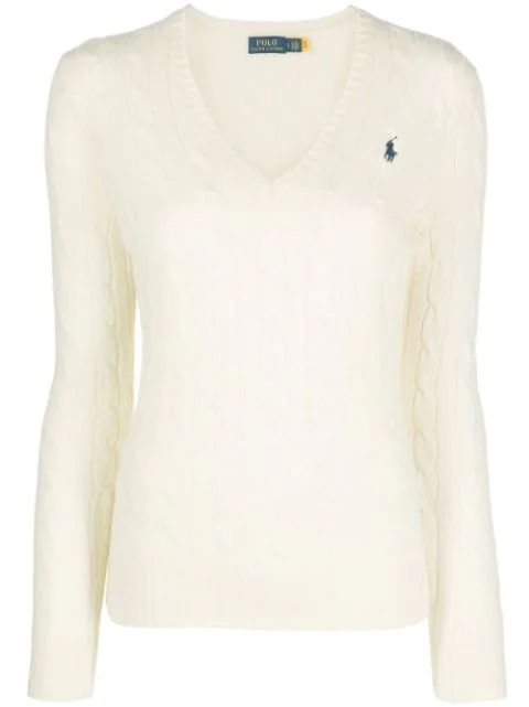 Polo Ralph Lauren Kimberly Polo Pony cable-knit Jumper - Farfetch | Farfetch Global