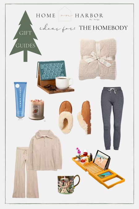 Homeonharbor gift guides: gifts for the homebody. Cozy loungewear, barefoot dreams blanket, slippers and more. 

#LTKhome #LTKHoliday