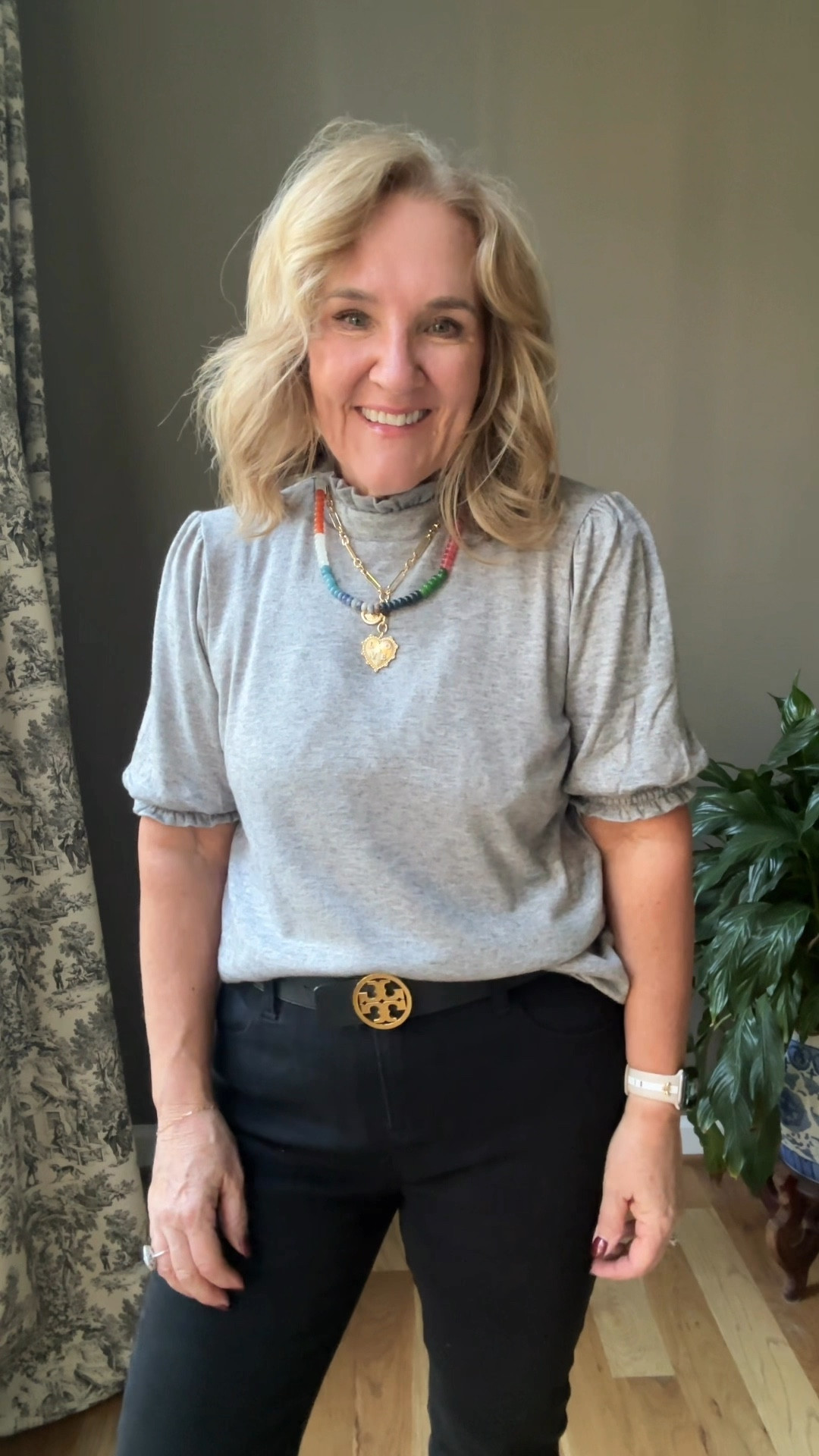 Sharing 7  new arrivals from Gibson look today. 

These knit tops feel like a sweater but are the weight of a T-shirt. Perfect for those who don’t want the bulk of a sweater or the warmth of a sweater. Super soft fabric and I’m loving the new designs.  Wearing size medium in all.

Cream Blazer size large, I would probably get my regular size in this one   

Long knotch collar blazer you have to size down from your regular blazer size. This is a medium and it fits just right. 

Black jeans are stretchy and soft and a really sleek silhouette. Wearing size 29, smaller size. This would be a great option for someone who doesn’t want to wear leggings but still wants a slim silhouette.

The dress I’m wearing a size large, the medium would work too. It just depends on how you want to wear it. 

Use code NANETTE10 for 10% off sitewide on Gibson look. 

40% off my colorful  beaded necklace with code NANETTE40 until 11/7 only 

My black boots you must size up a full size. They are waterproof but run a little small. 
My tall suede boots are true to size, but I do size up a half for more comfort in the toolbox. I am wearing the regular width, but they do come in wide calf. 

Business casual outfits, fall outfits, teacher, outfits jeans, and a sweater, black jeans, skinny jeans

#LTKWorkwear #LTKFindsUnder100 #LTKOver40