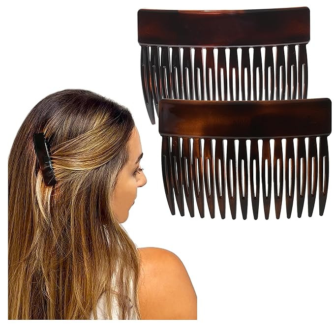 Camila Paris CP2942 French Hair Side Comb, Small Tortoise Shell, French Twist Hair Combs Decorati... | Amazon (US)