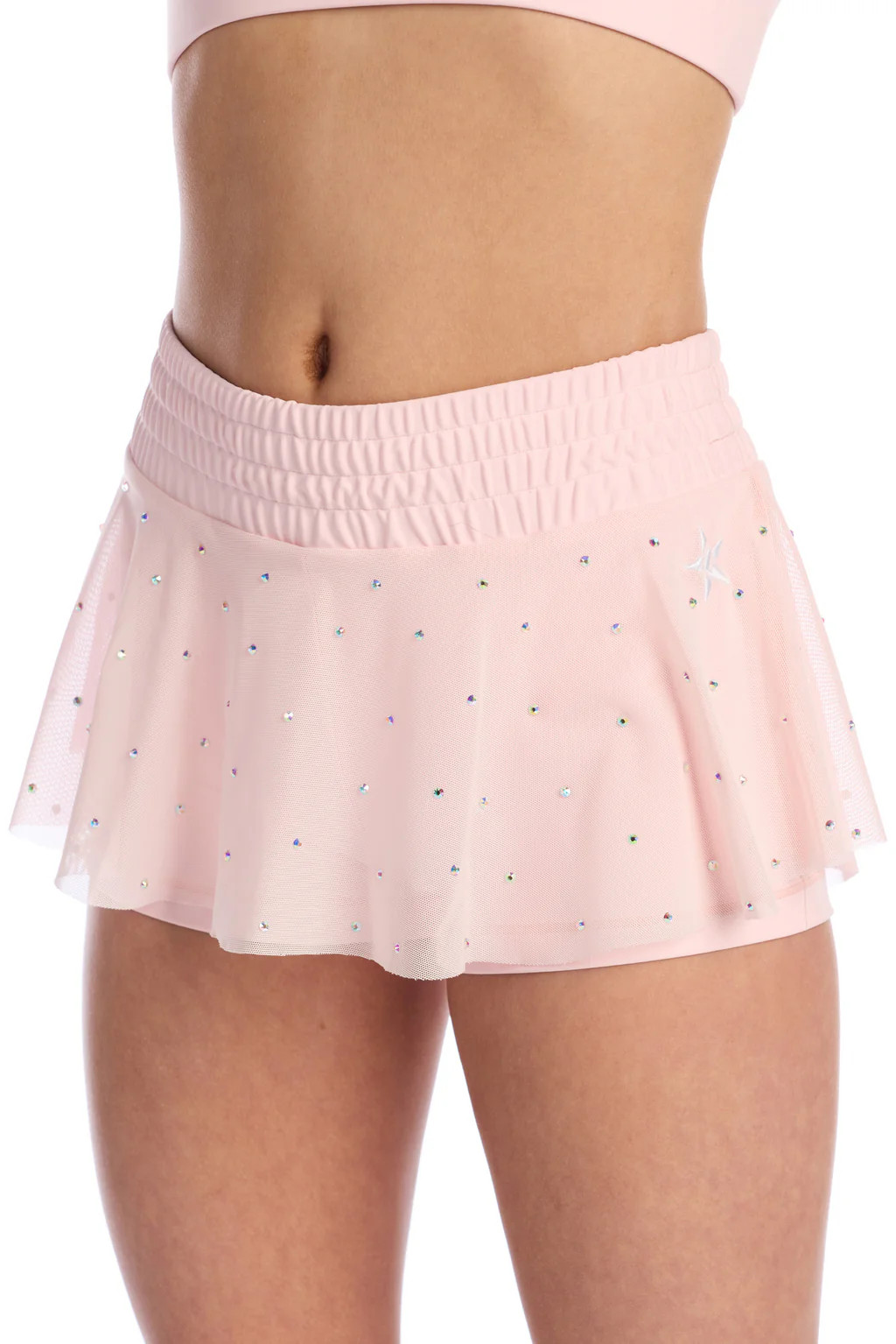 Mesh Overlay Skirt in Powder Pink | Rebel Athletic