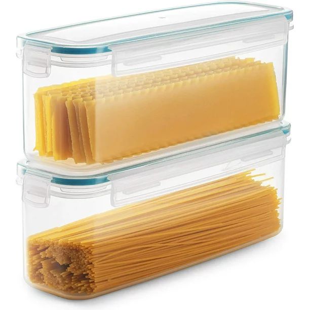 Komax Set-of-2 Pasta Containers, Airtight Spaghetti Storage, 77-oz - Walmart.com | Walmart (US)