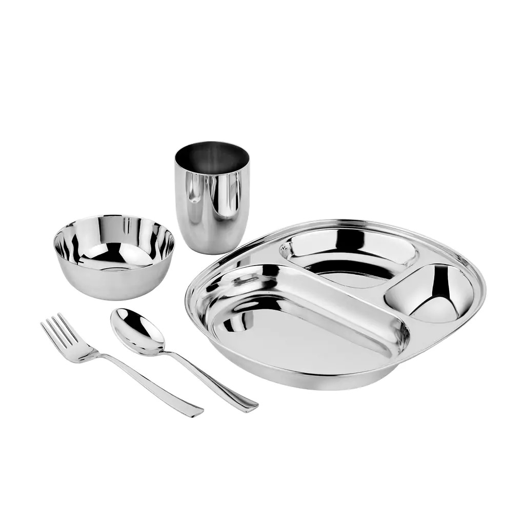Ahimsa Stainless Steel Dish Set for Kids (Classic) | Ahimsa Kids