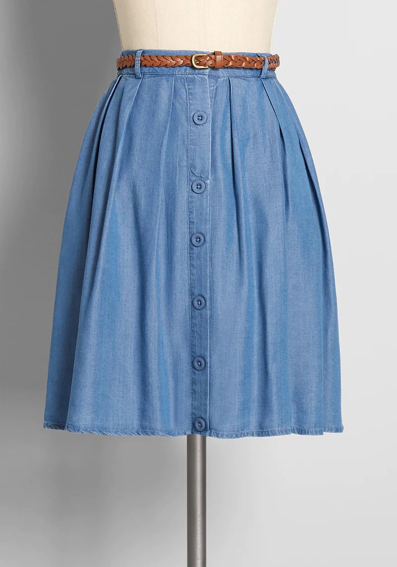 Bookstore's Best Chambray A-Line Skirt | ModCloth