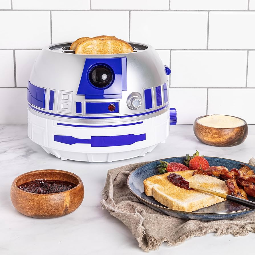 Uncanny Brands Star Wars R2D2 Deluxe Toaster - Lights-Up and Makes Sounds Like Artoo | Amazon (US)