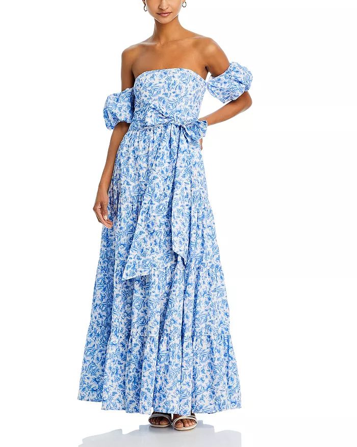 AQUA Floral Off-the-Shoulder Maxi Dress - 100% Exclusive Women - Bloomingdale's | Bloomingdale's (US)