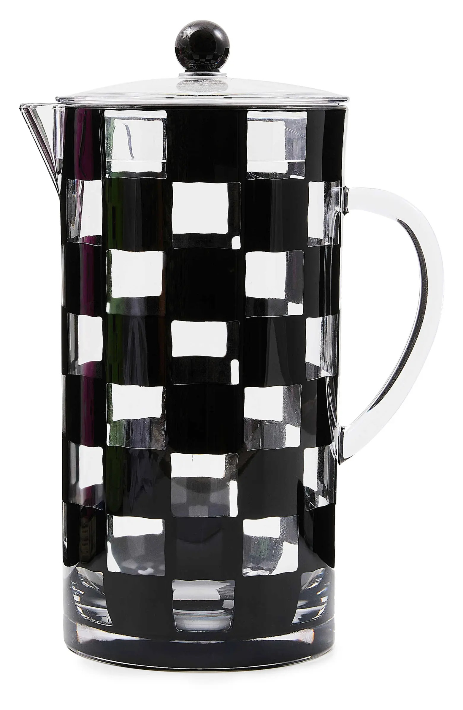 Black Check Acrylic Pitcher | Nordstrom