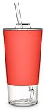 Ello Tidal Glass Tumbler with Straw, 20 oz, Coral | Amazon (US)