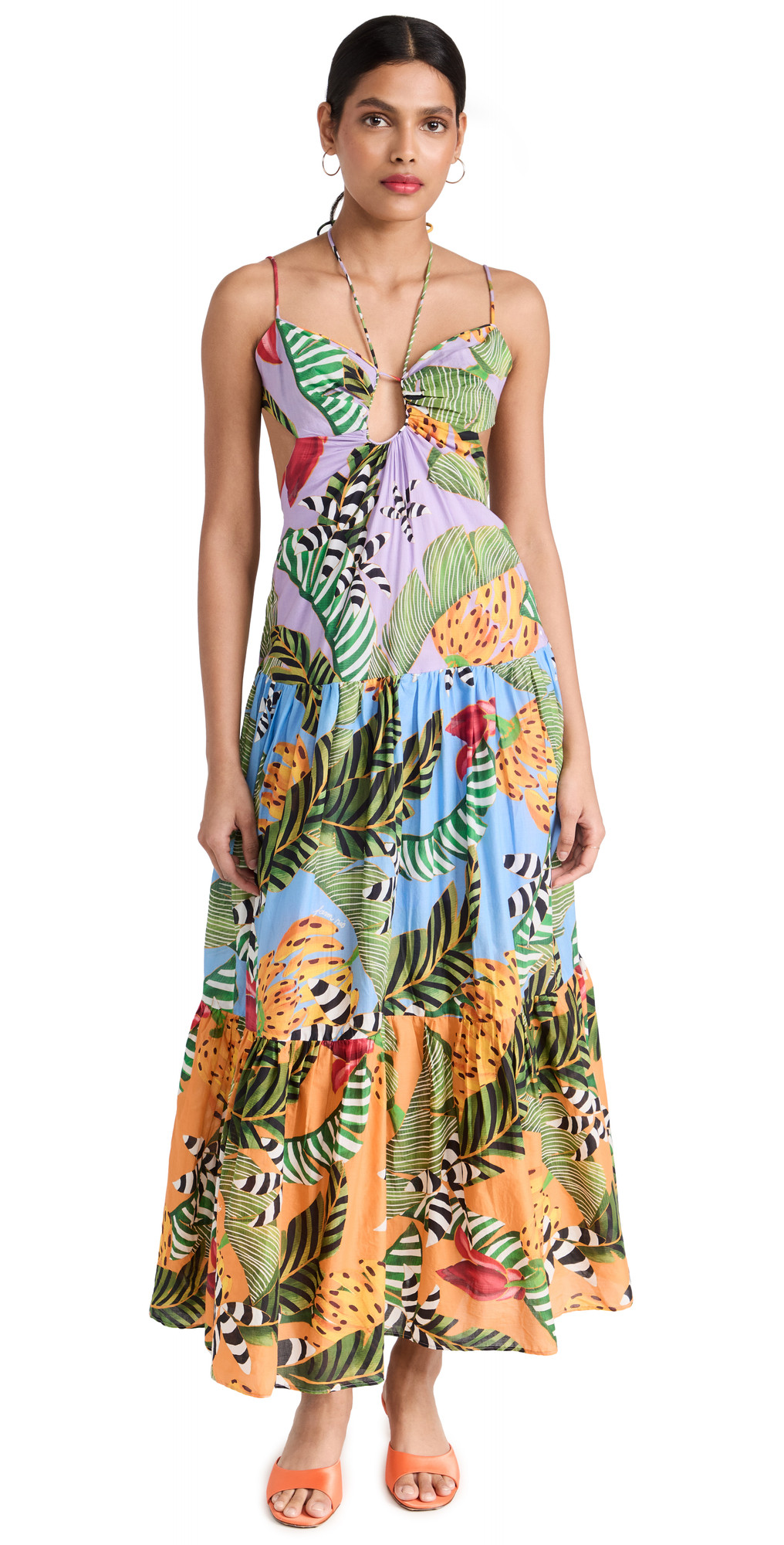 FARM Rio Mixed Striped Bananas Maxi Dress | Shopbop