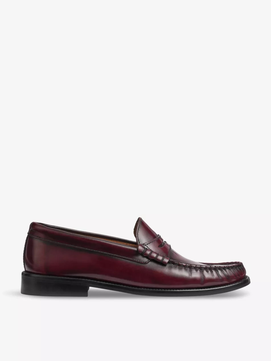 Solo penny-trim flat leather loafers | Selfridges