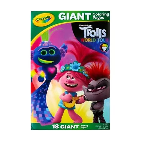 Crayola Trolls 2 Giant Coloring Pages, Trolls Gift for Kids, 18 Pages | Walmart (US)