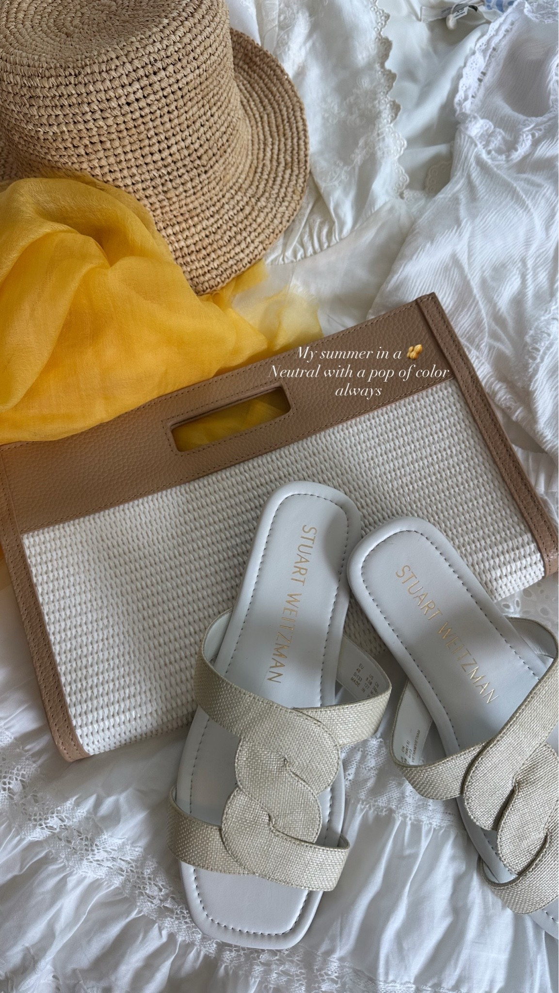 My summer in a nutshell - neutral with a pop of color always 🤍💛
@Gigi New York 
@SimpleRetro

#LTKdayinmylife #LTKgrwm #LTKootd
