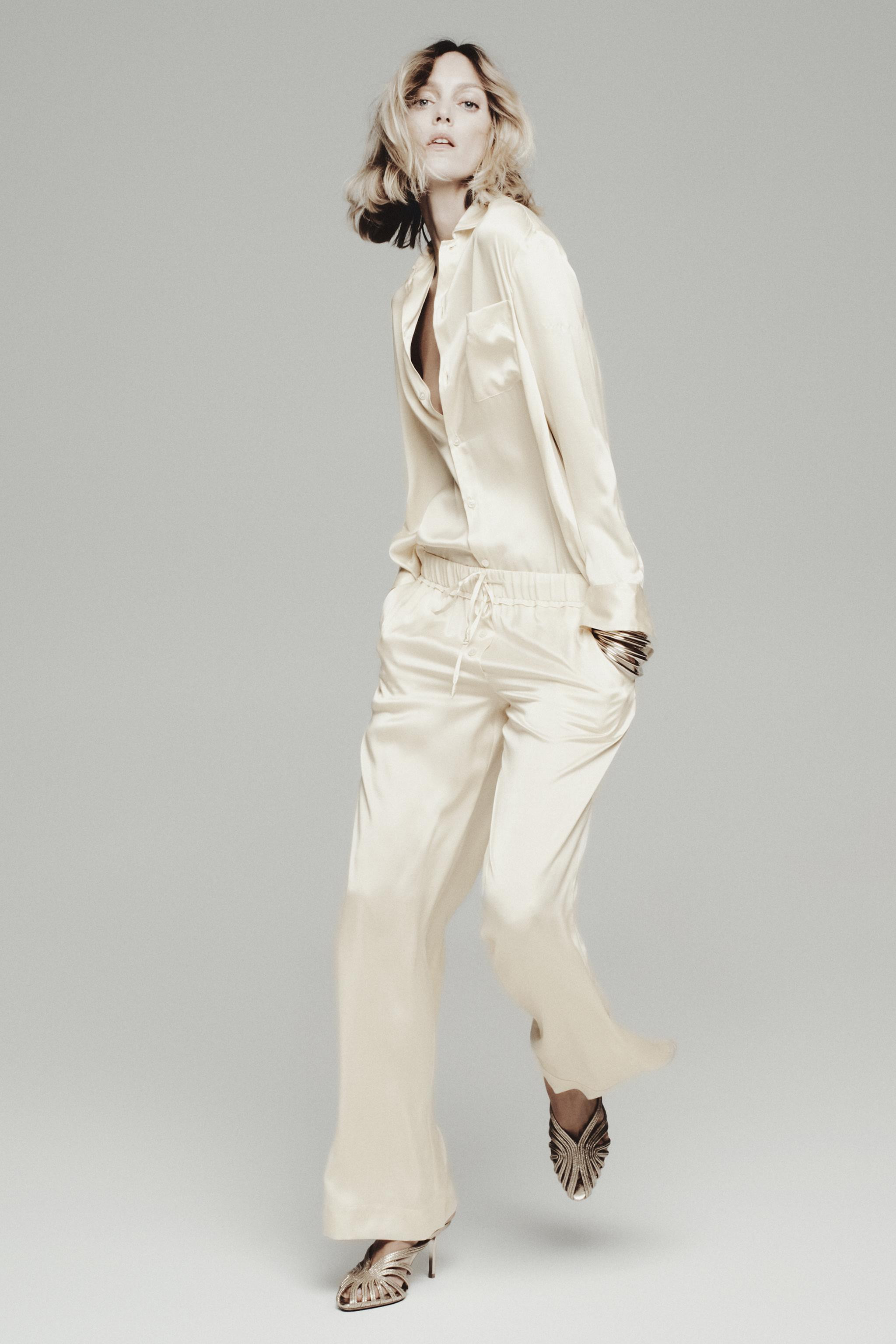 ZW COLLECTION 100% SILK PYJAMA TROUSERS | Zara UK