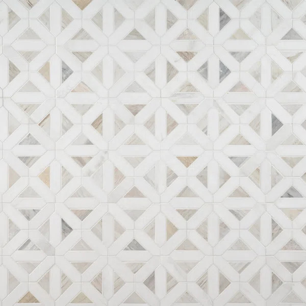 Angora Geometric 12" x 12" Polished Marble Mosaic Floor and Wall Tile | Wayfair North America
