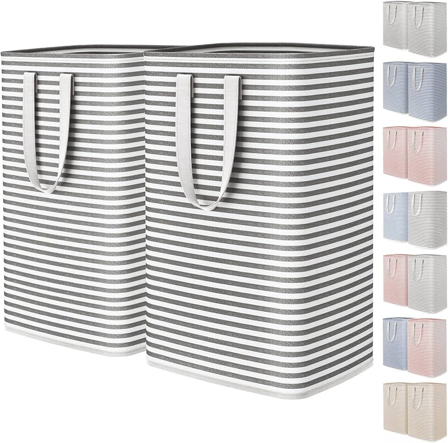 Lifewit 2 Pack Laundry Hamper Large Collapsible Laundry Baskets, Freestanding Waterproof Clothes ... | Amazon (US)