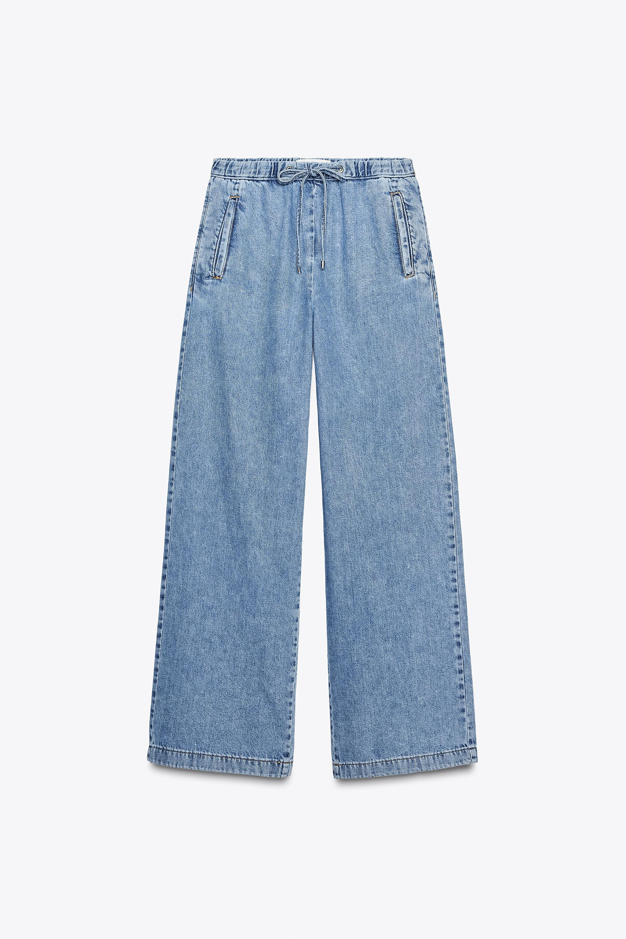 Z1975 MID-RISE WIDE LEG JOGGER JEANS | Zara US