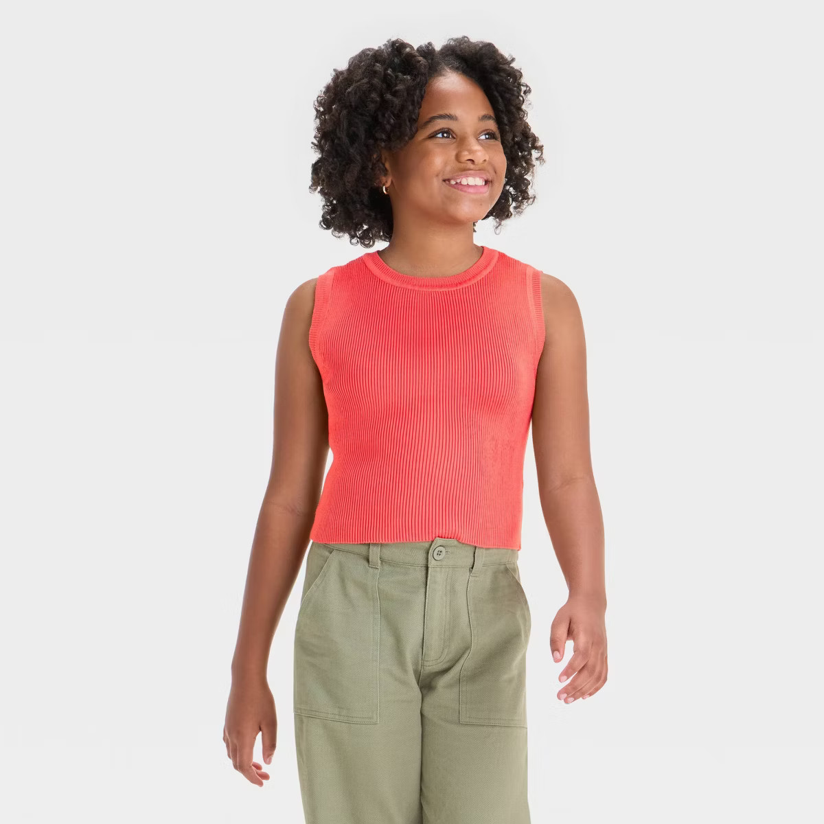 Girls' Ribbed Sweater Tank Top - art class™ | Target