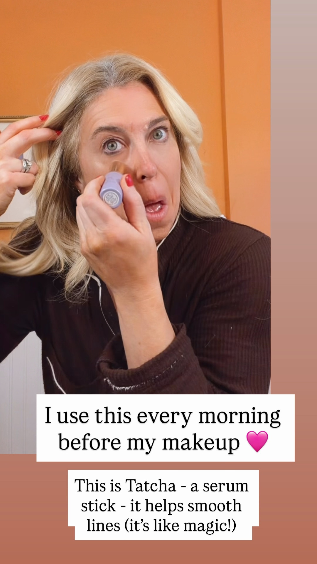 Tatcha serum stick is perfect for smoothing fine lines. It smooths them right out! 

#LTKBeauty